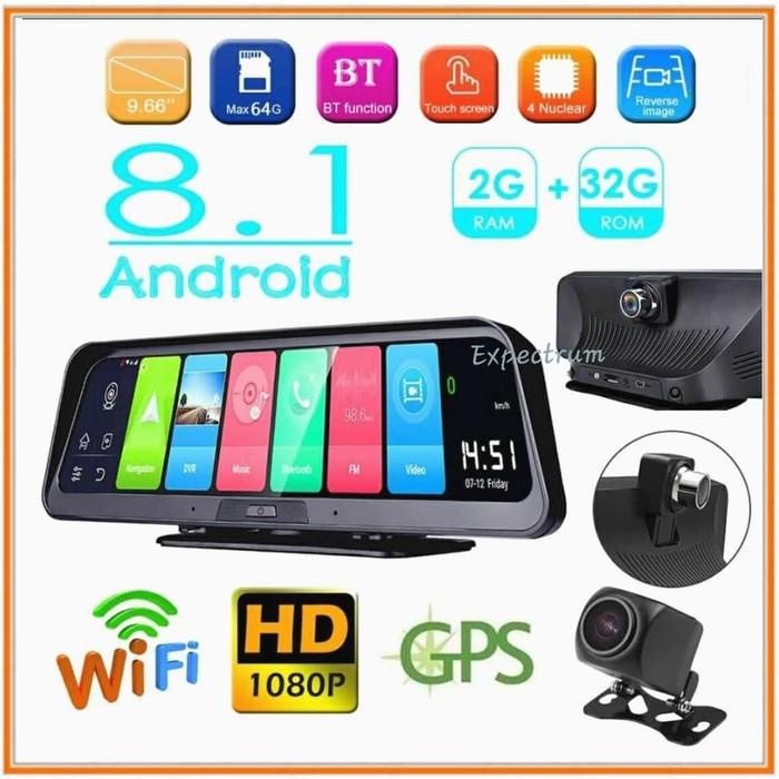 Car Dvr 4G With Adas 2Gb+32Gb. Wifi Gps Bt Android System 8.1, Ips 10"