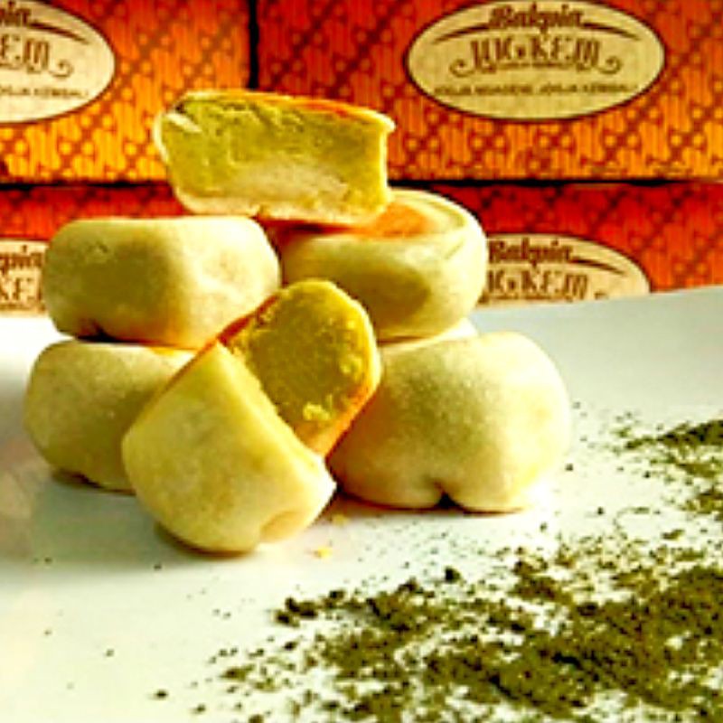 

[TERLARIS MIN ORDER 2 BOX ] Bakpia JOGKEM Rasa Green Tea Isi 15 Pcs