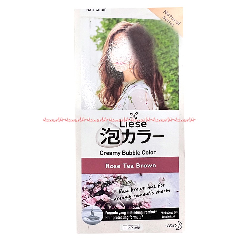 Liese Creamy Bubble Color Dark Chocolat Rose Tea Brown Cat Rambut Pewarna Rambut Warna Coklat Pink Natural Series Liesse Kao Hair Color