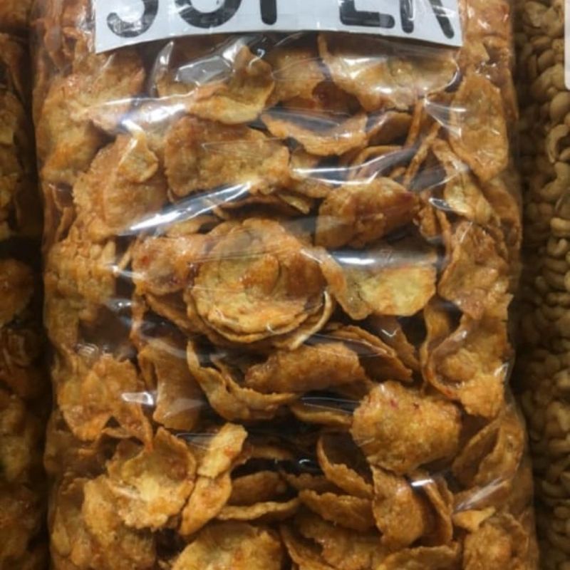 

emping lebar pedas manis berat 1kg