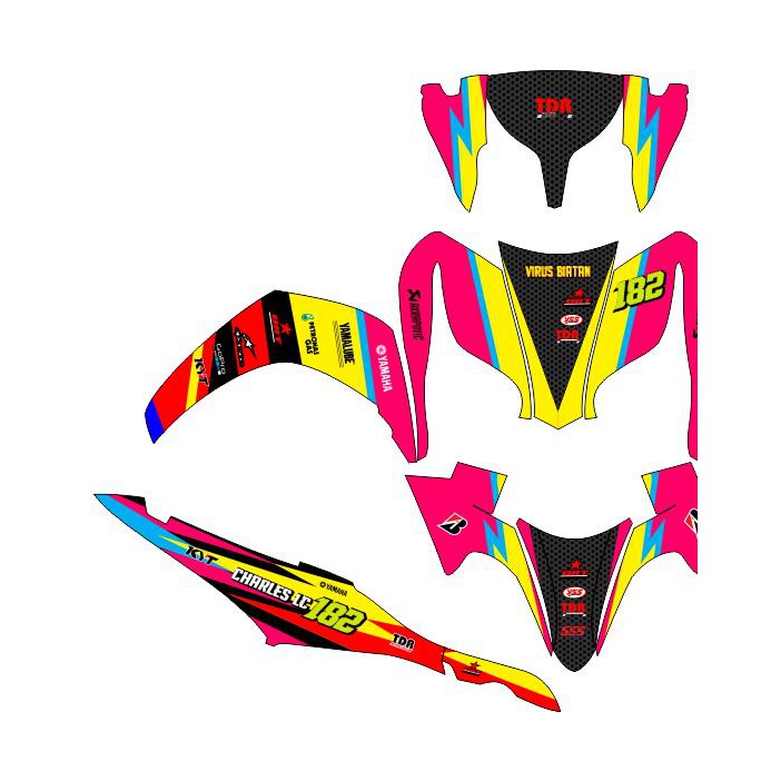 decal dekal stiker motor jupiter z1 racing sticker decal dekal stiker motor jupiter z1 racing sticker