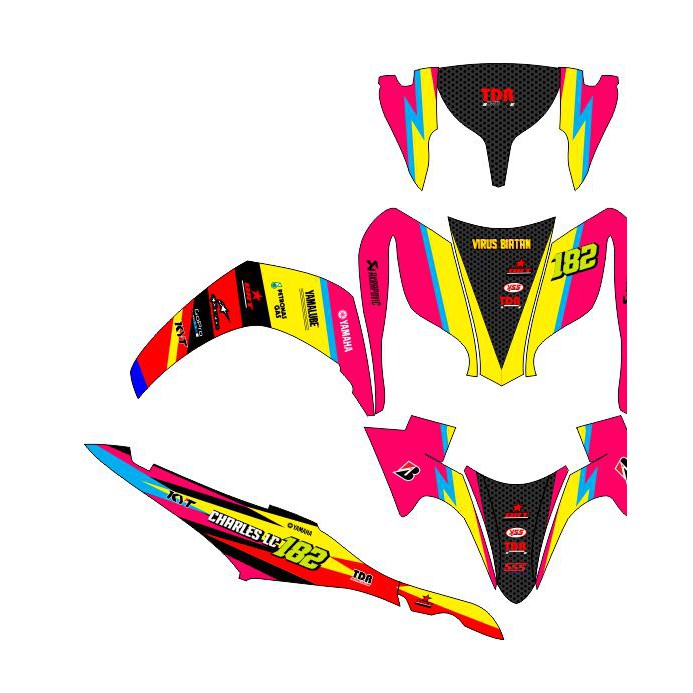 decal dekal stiker  motor jupiter  z1  racing  sticker 