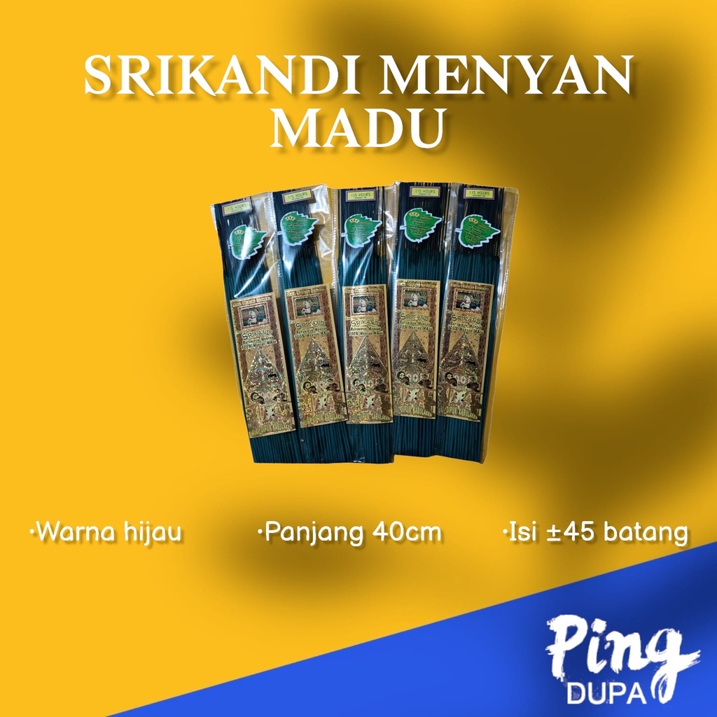 Dupa Hio Srikandi Cendana Hijau Wayang Ratunipun 100% Menyan Madu isi 45 batang