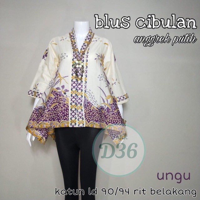 BLUS CIBULAN ANGGREK PUTIH SUPER JUMBO LD 120 XXXXXL 5L BATIK CANTIK BLOUSE BIG SIZE SERAGAM PLUS SIZE KANTOR KERJA PESTA KONDANGAN NIKAHAN