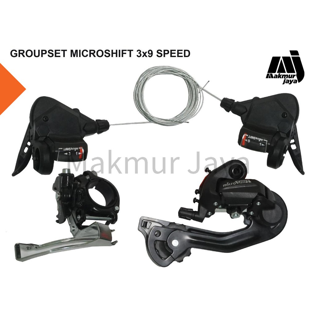 GROUPSET MICROSHIFT sepeda 3x9 SPEED TERMURAH (FD , RD , SHIFTER)