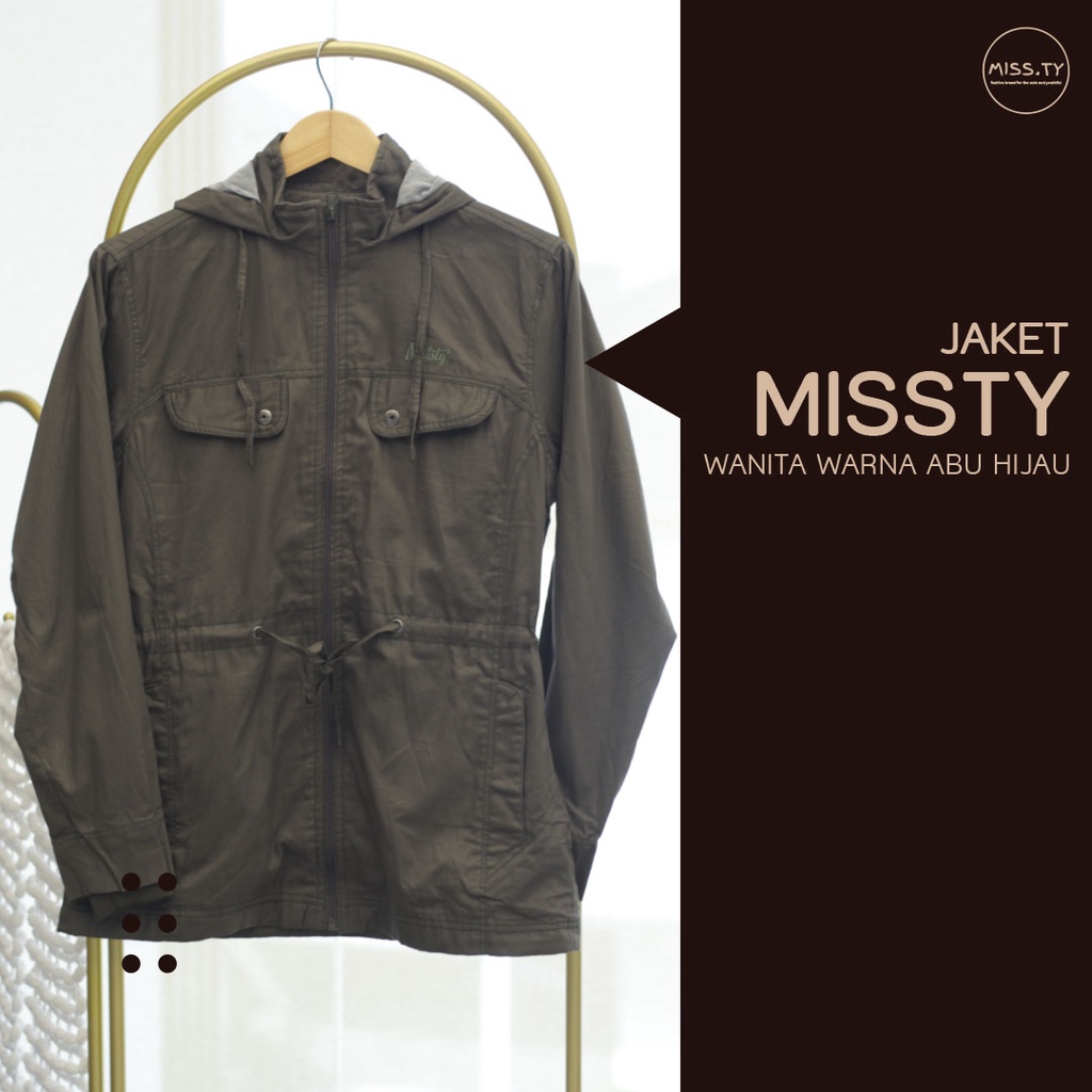 Jaket Missty Wanita Warna Abu Hijau/Coklat (35730)