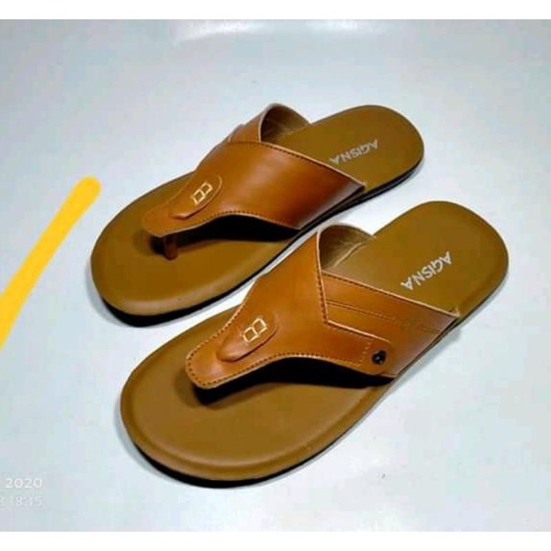 sandal kulit pria capit stik