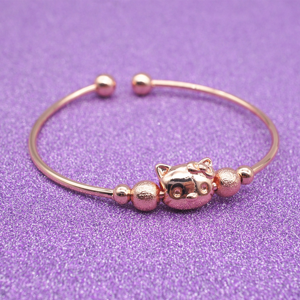 925 Perak gelang untuk wanita Perhiasan Fashion kucing lucu SZ060