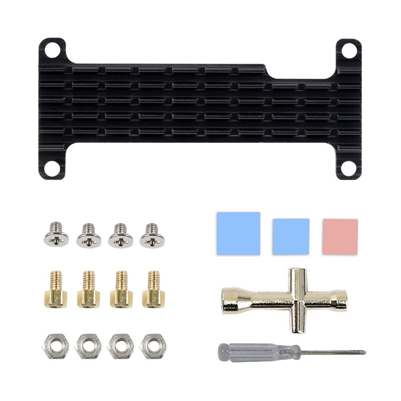 Bt Heatsink Kit Dengan Tape Perekat Konduktif, Heatsink Pendingin Heat Sink Aluminium Untuk Raspberry Pi Zero Untuk W, Zero 2 fo