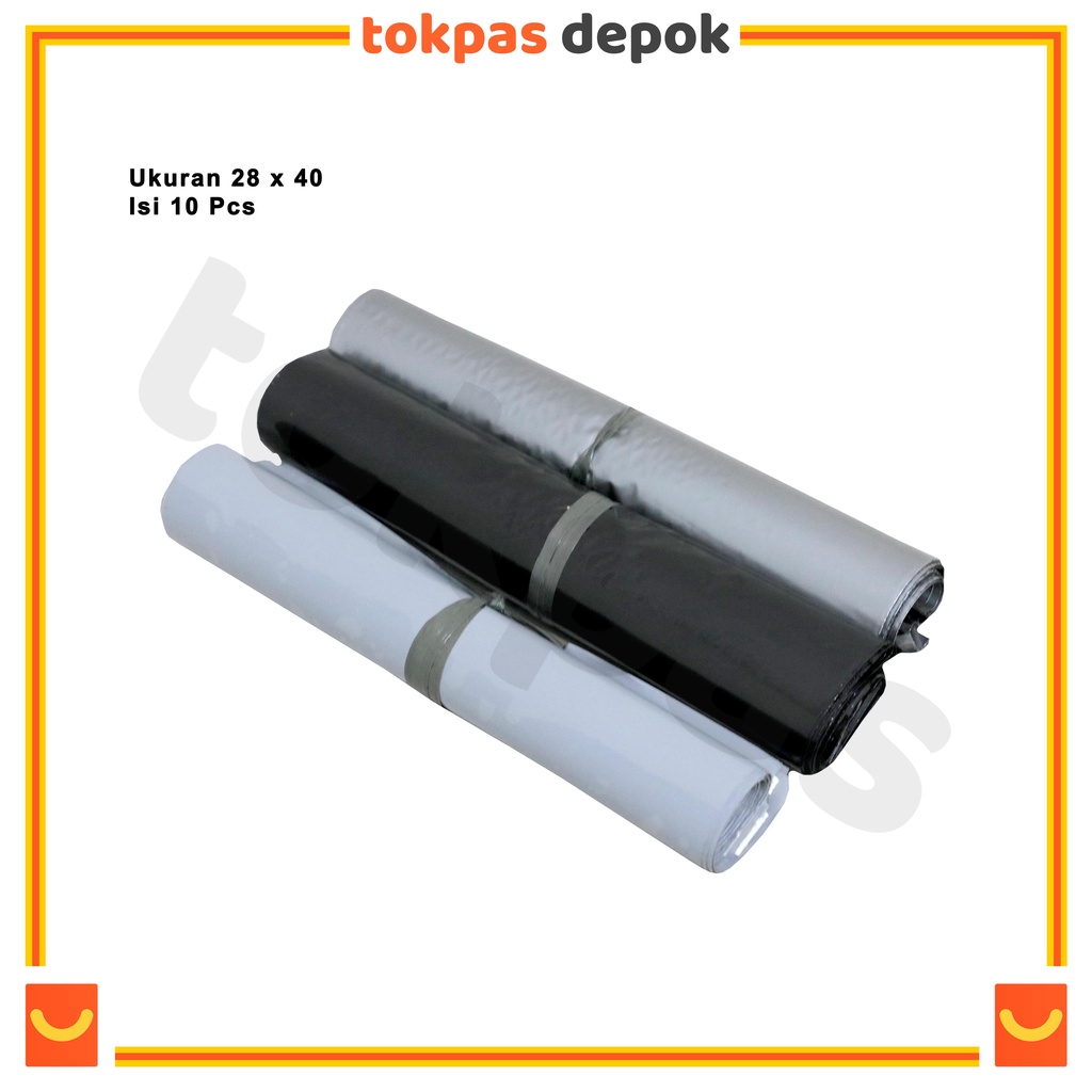 

[DISC 40%]Plastik Packing Warna Hitam Polymailer Hitam Ekonomis Plastik Polymailer 28 x 40 Isi 10 pcs Plastik Packing Warna