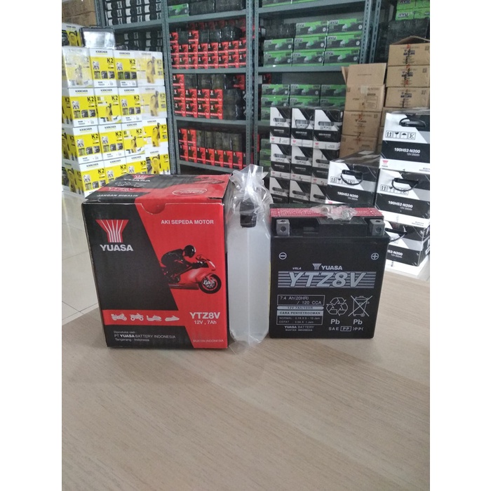 Aki Motor Yuasa YTZ8V / GTZ8V Aki Accu Kering Yuasa YTZ 8V / GTZ 8V
