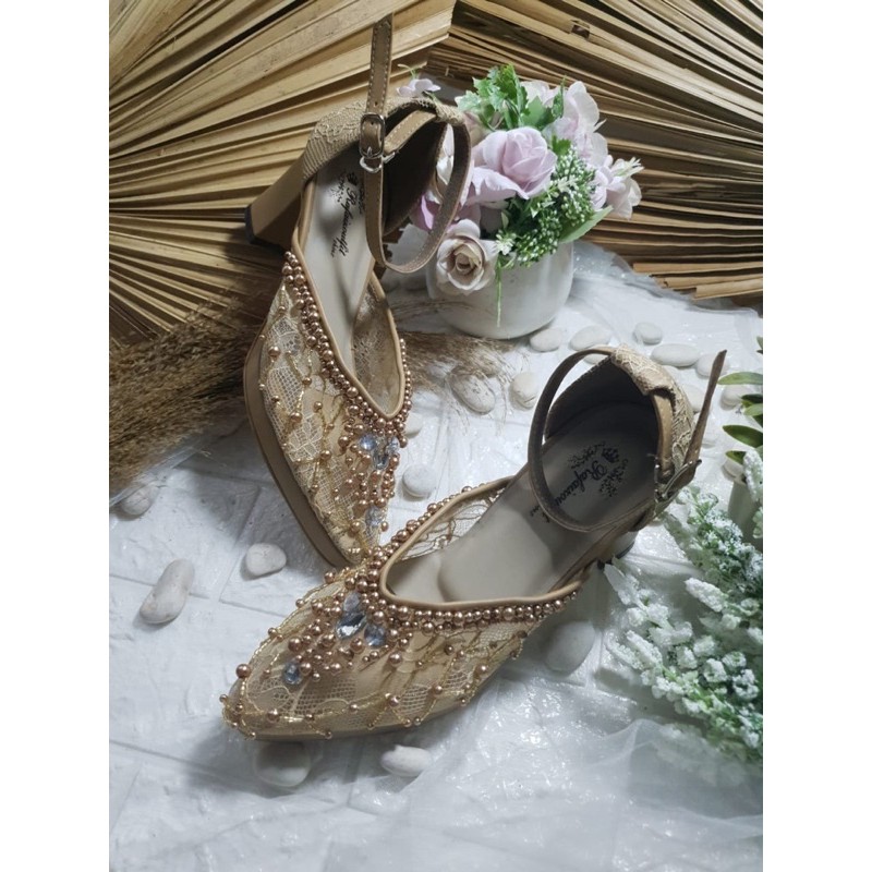 sepatu yohanna Nude 7cm hak tahu