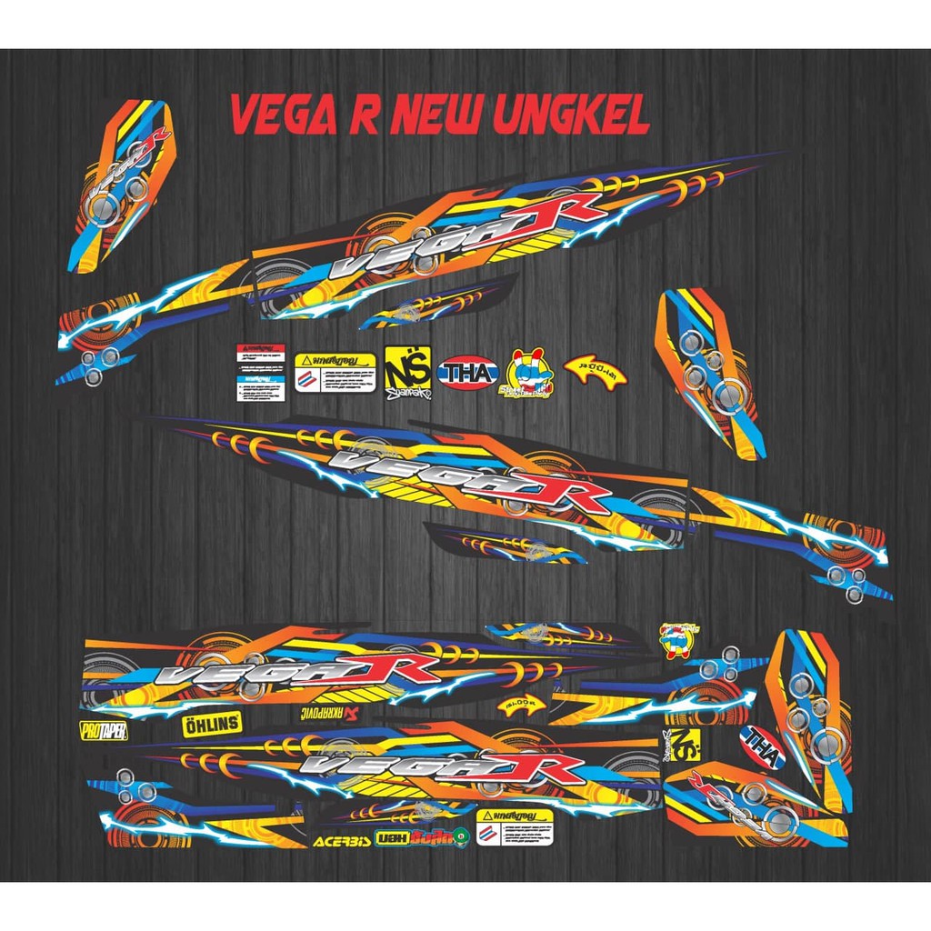 STRIPING STIKER LIST VARIASI YAMAHA VEGA R / VEGA NEW GRAFIS THAILAND UNGKEL