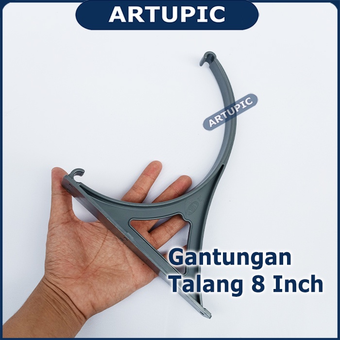 Gantungan Talang Pakan 8 inch Talang Makan Braket Air PVC 8&quot; Setengah Lingkaran Holder Gantungan Type C 20 cm Clamp Klem Langgeng RG 8 bukan grest