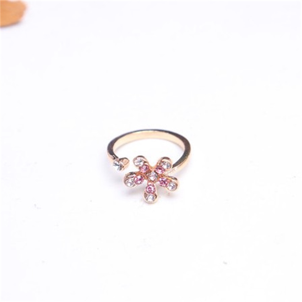 Hu Hu Hu Hu Hu Alat Bantu Pasang Kacamata♡ Cincin Bentuk Kupu-Kupu Sparkling Bahan Alloy Tahan Karat Untuk Wanita