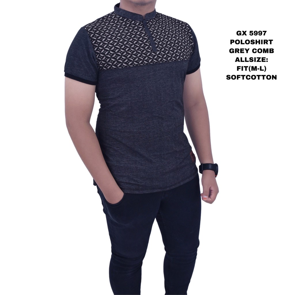 Dgm Fashion1 Baju  Kaos  Polo Shirt Distro Kerah TINGGI 