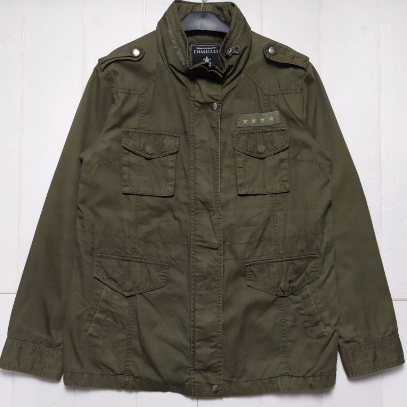 JAKET PARKA ARMY M65 BY CHASECULT OLIVE GREEN SIZE M