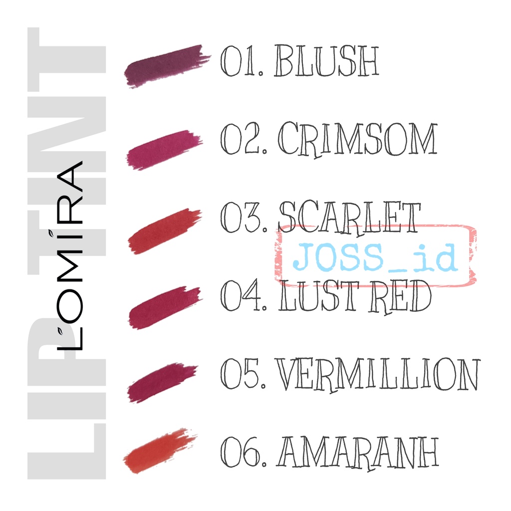 LOMIRA LIP TINT - BPOM - LIP TINT LOMIRA - PEWARNA BIBIR MURAH