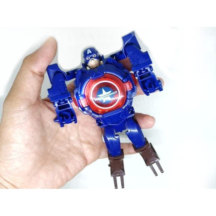 Terbaru JAM TANGAN ANAK BISA BERUBAH ROBOT AVENGER TOBOT KAPTEN AMERIKA MURAH