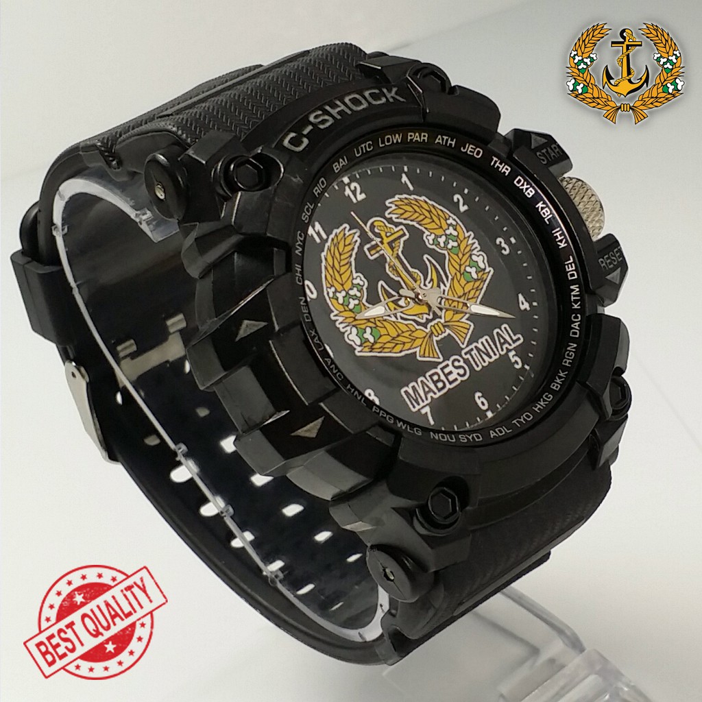 (BEST QUALITY) JAM TNI_AL {PENJAGA NKRI} FULL BLACK