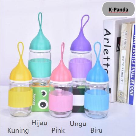 Gelas Minum Botol Minum Warna Motif Panda Boneka Kelinci Unik Lucu