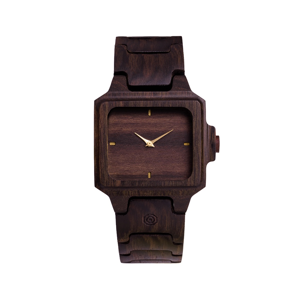 Matoa Rote Jam Tangan Kayu Pria/Wanita/Unisex - Ebony
