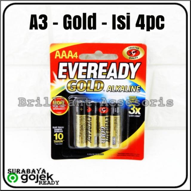 Baterai EVEREADY Gold - A2 AA / A3 AAA - Original