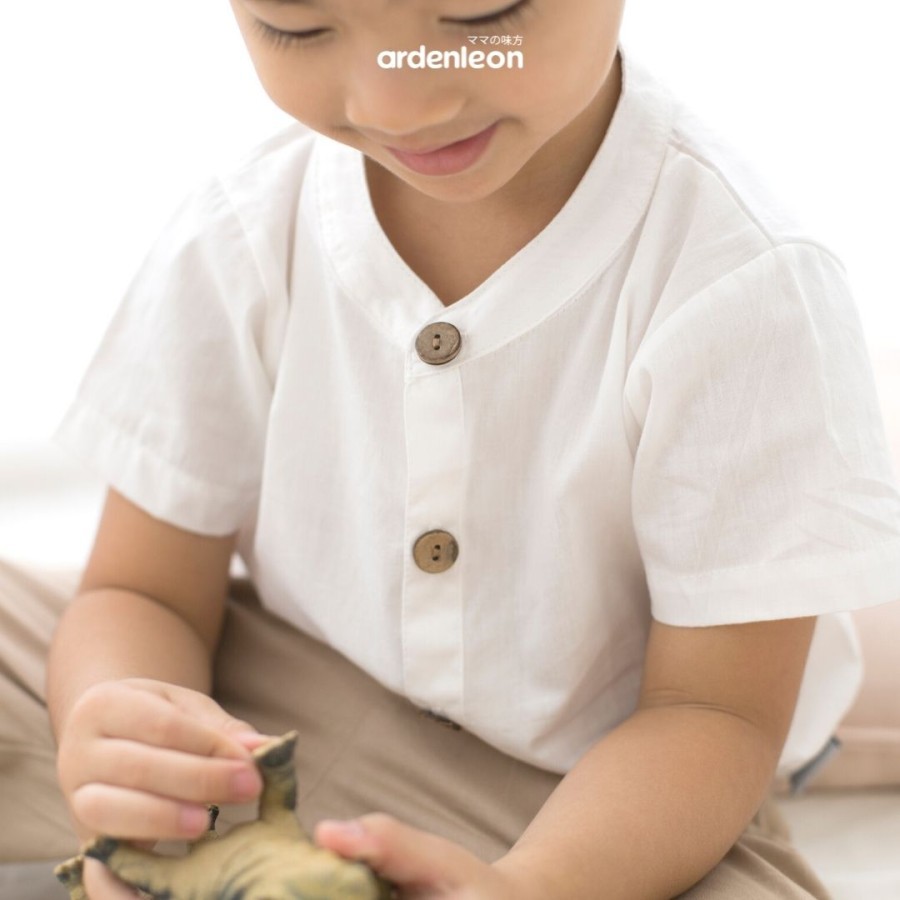 ARDENLEON Boys Aslan Button Shirt Atasan Anak