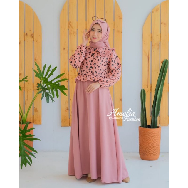 DRESS KIRAN BUNGA ORI Amelia Fashion by Arrasyid