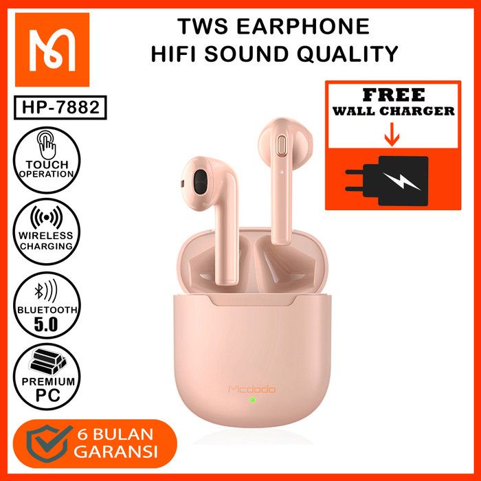 MCDODO Earphone Bluetooth TWS Earbuds Lite - HP-7881 / HP-7882 / HP-7880 - Garansi Resmi 6 Bulan