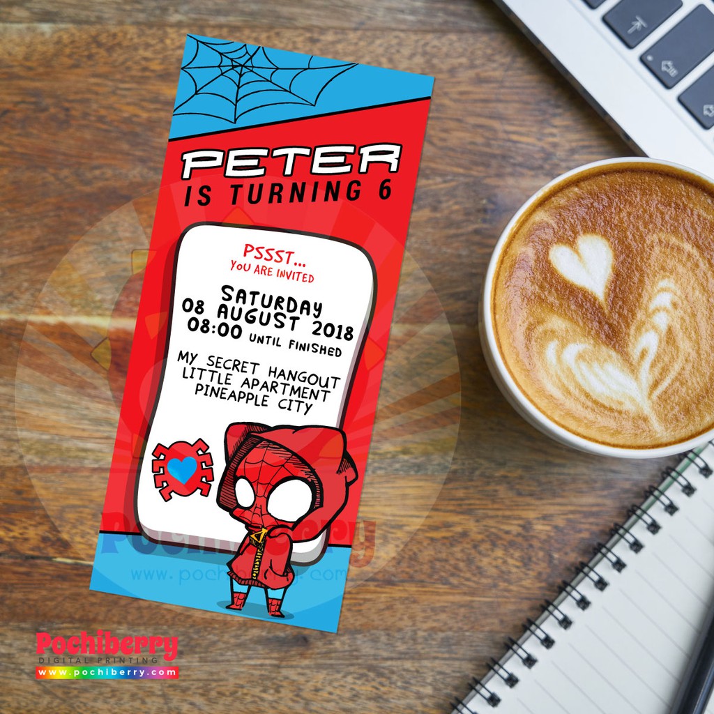 Kartu Undangan Ulang Tahun - Spiderman 01