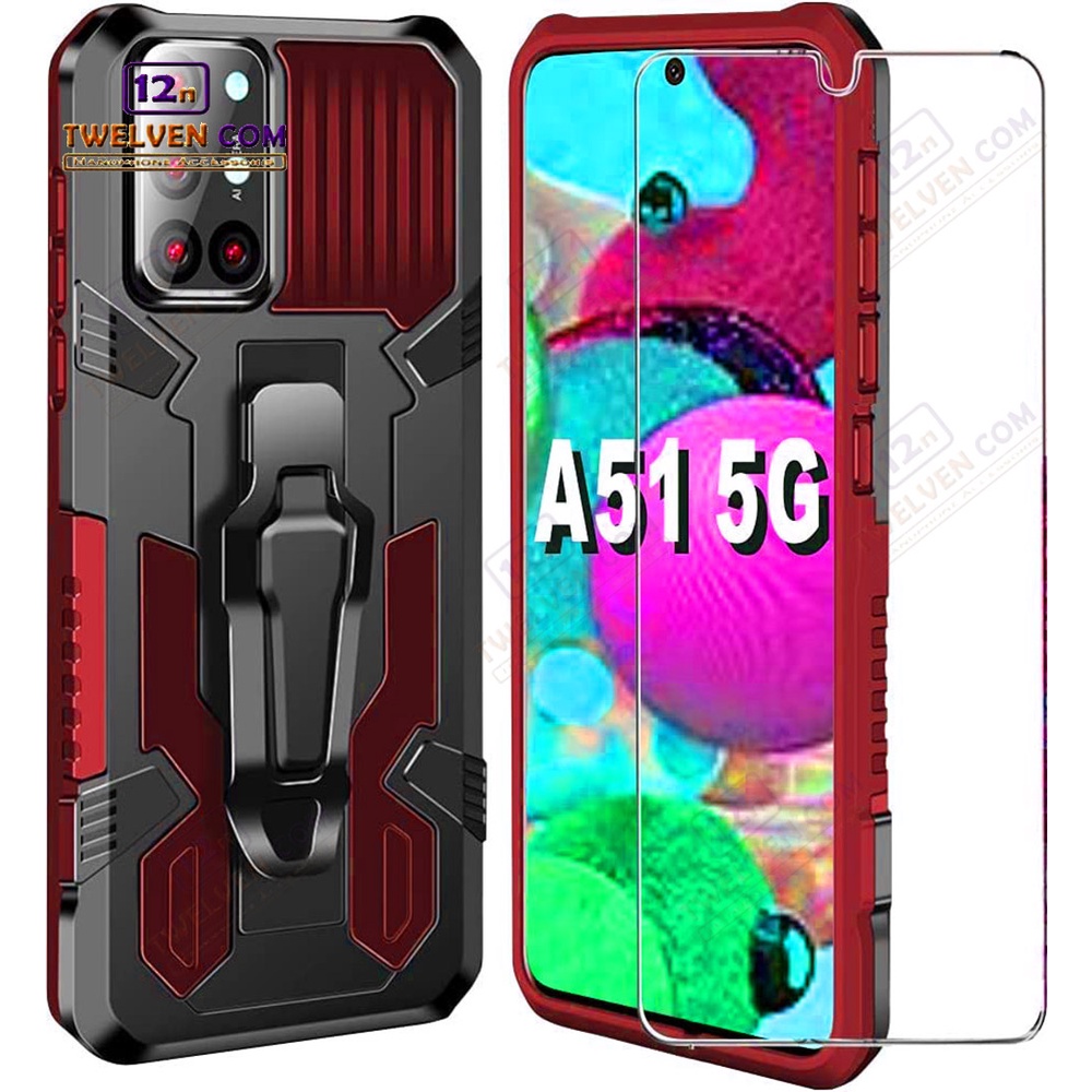 Case Shockproof Samsung A51 Armor Hardcase Stand Clip