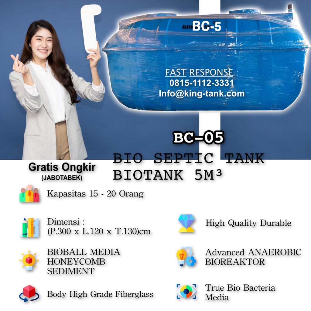 TANGKI Septictank BIOTECH 5000 Liter / 5 m3