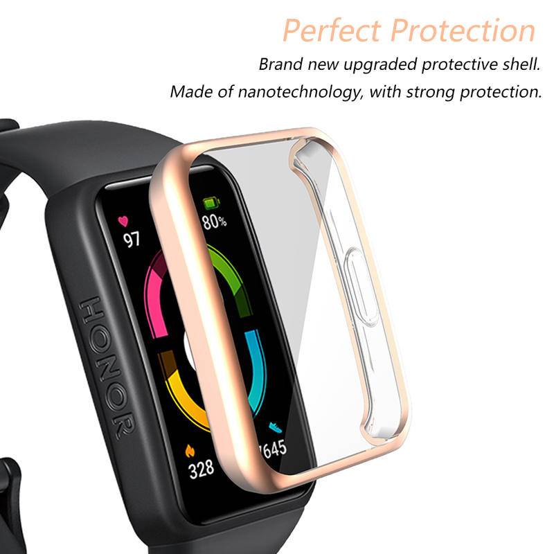 Soft Case Tpu Ultra Slim Bumper Pelindung Layar Smartwatch Huawei Honor Band 6 Pro Watch Fit Es Watch6