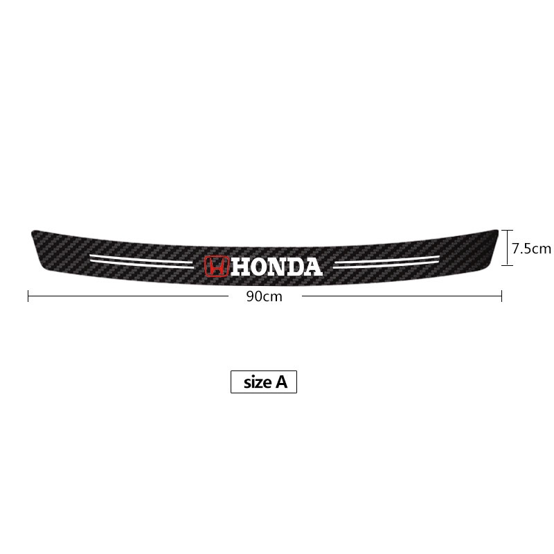 Stiker Pelindung Bumper Belakang Mobil Bahan Carbon fiber Untuk Honda Civic XR-V HR-V City Accord Odyssey Spirior CRV Jazz