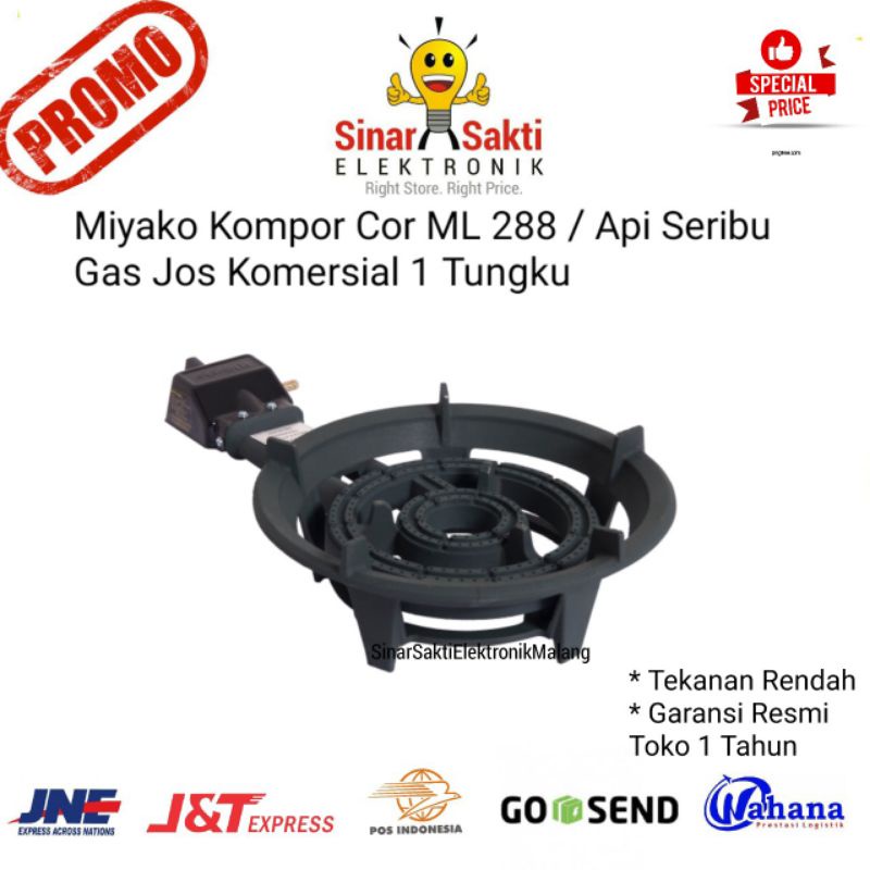 Kompor Gas Komersial Miyako Cor ML 288 / Api Seribu Jos 1 Tungku