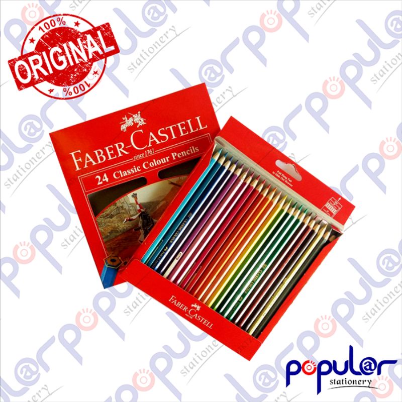 

Pensil Warna Faber Castell Clasic 24C Panjang