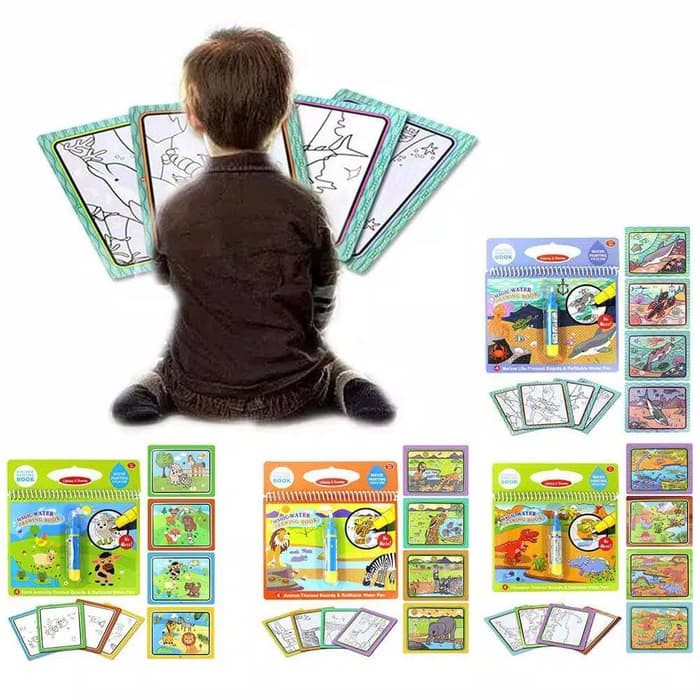 

BIG SALE Magic Water Coloring Book Reuse no Mess No Wow Buku Gambar Anak Ori