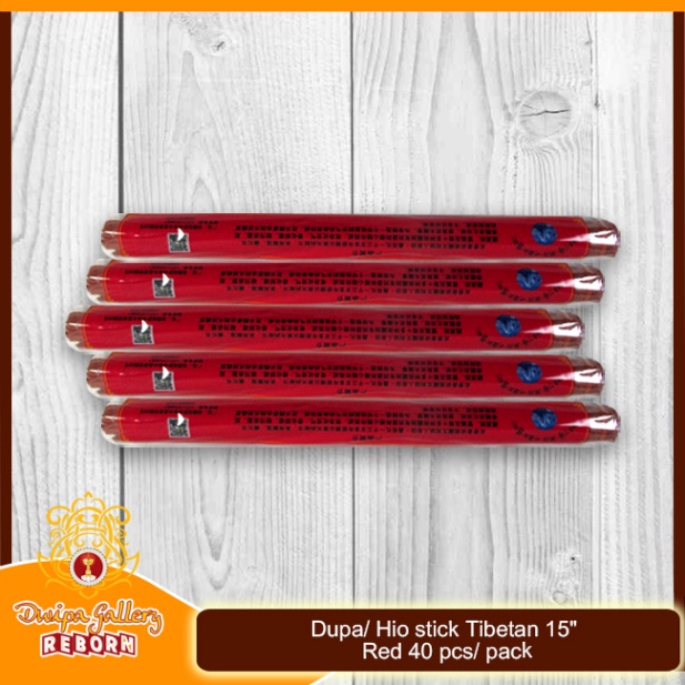 Dupa/ Hio Wangi Tibetan stick 15&quot; Red 40 pcs/ pack