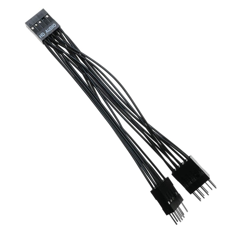 Gro 10cm / 0.39 &quot;9Pin Y Splitter Cable for Computer Motherboard Extension Cable Female to 2 Dual Male Wire