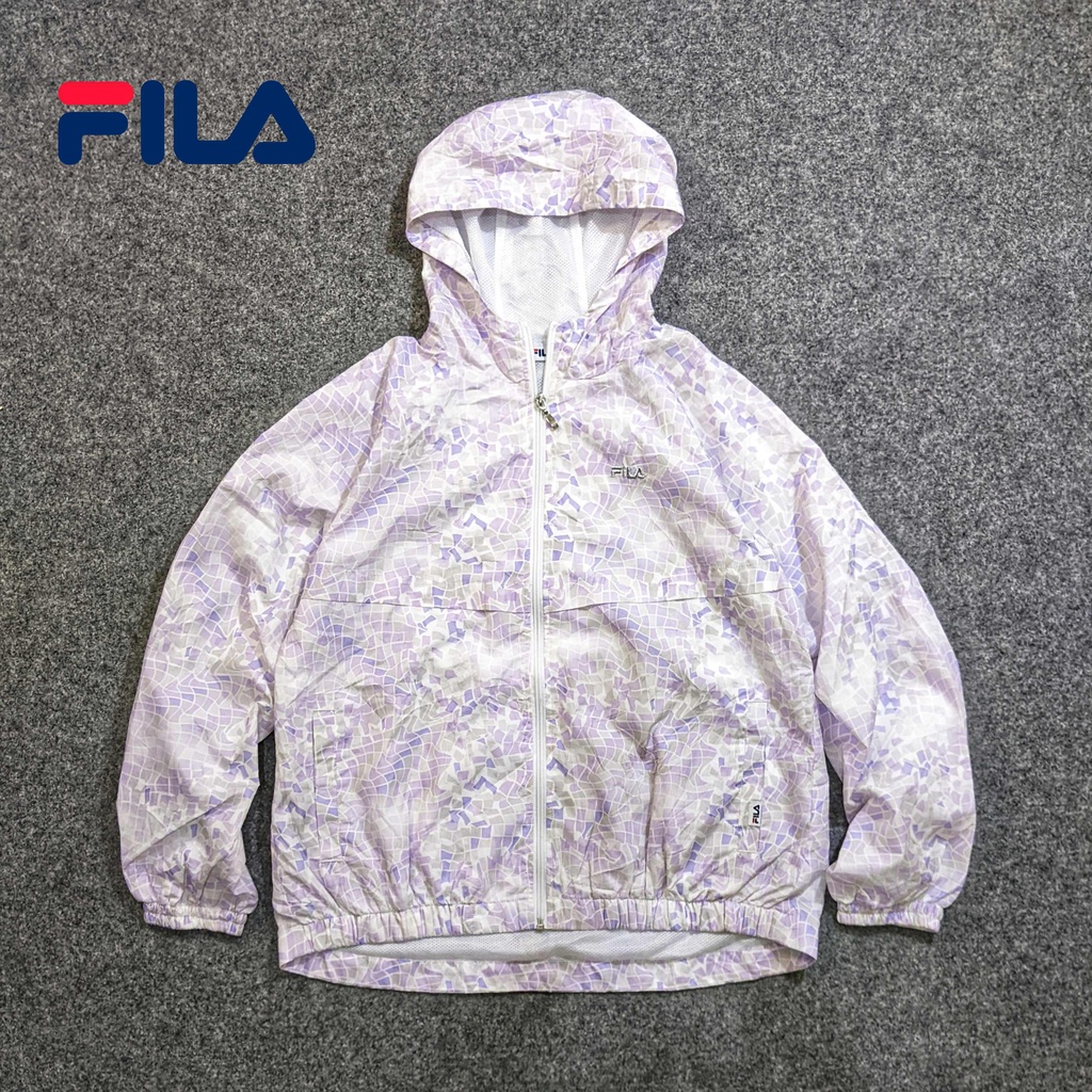 Fila Sport - Jaket Olahraga Wanita Cewek Perempuan Outdoor Parasut Windbreaker Second Bekas Original