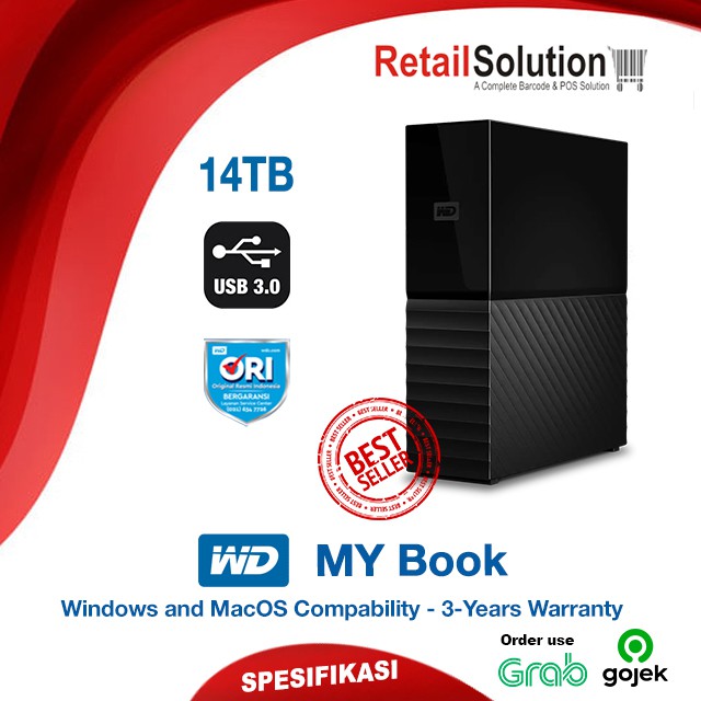 HDD WD Mybook Essentials 14TB USB 3.0 ORI - Hardisk External My Book