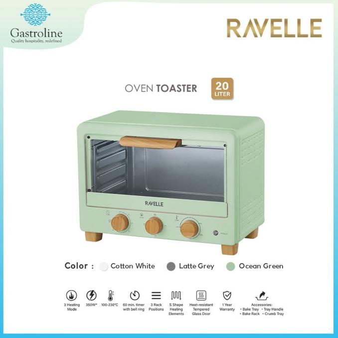 Termantab] Ravelle Roasty Electric Oven Microwave Low Watt - Penghangat Makanan