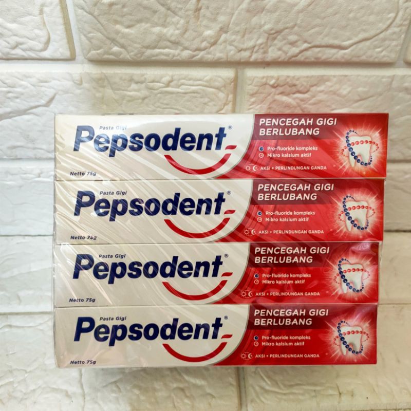 Pepsodent pasta gigi putih gigi berlubang 75gr