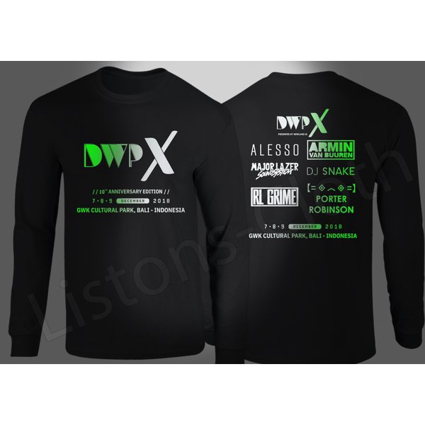 DI JUAL KAOS DWPX DWP 2018 X 10TH ANNIVERSARY EDITION BAJU DJ DJAKARTA