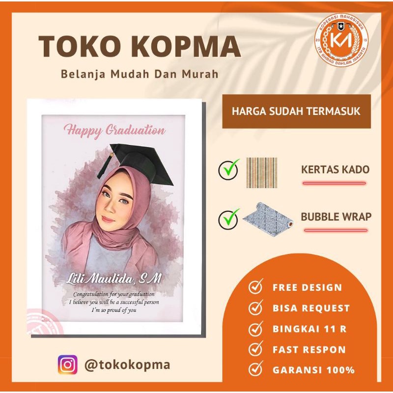 Jual Hampers Wisuda Kado Wisuda Desain Custome Bingkai Ukuran A Shopee Indonesia