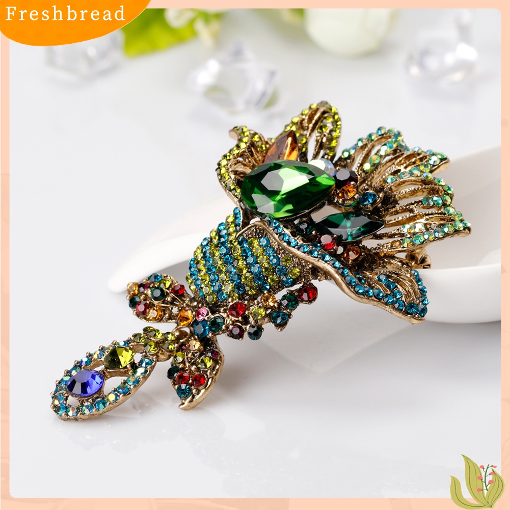 [ TERLARIS]Fashion Multicolor Rhinestone Flower Brooch Pin Lady Dress Scarf Bag Accessory