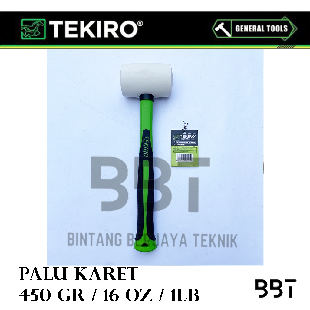 Tekiro Palu Karet 450Gram 16OZ 1LB / Tekiro Palu Keramik Besar / Palu Kaca