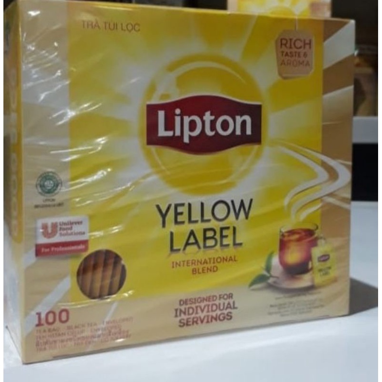 

TEH LIPTON YELLOW LABEL TEA ENVELOPE 100PCS