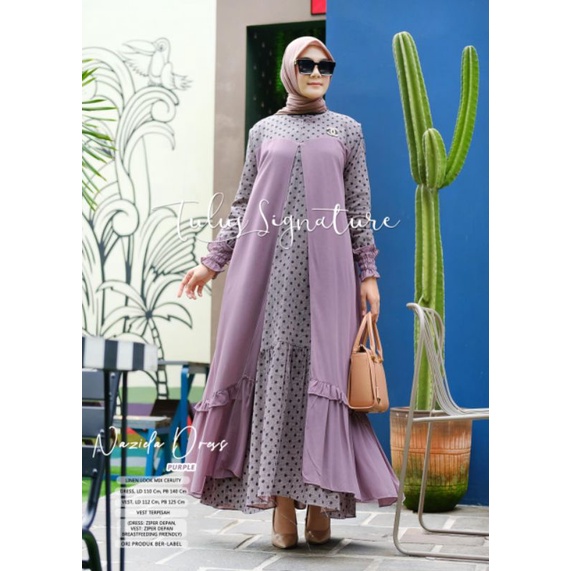Dress wanita modern / Naziela Dress by tulus signature / dress polos kekinian